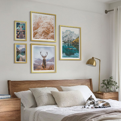 Conjunto de cuadros decorativos Paisajes de montaña y la belleza de la naturaleza.