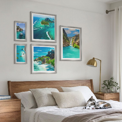 Pared galería de arte Cascadas y playas tropicales