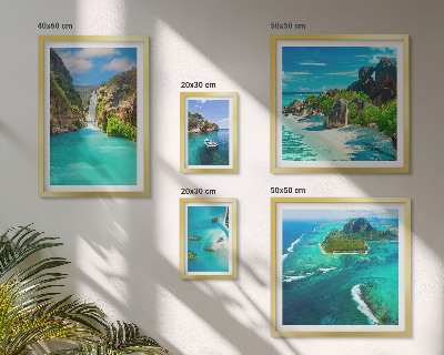 Pared galería de arte Cascadas y playas tropicales
