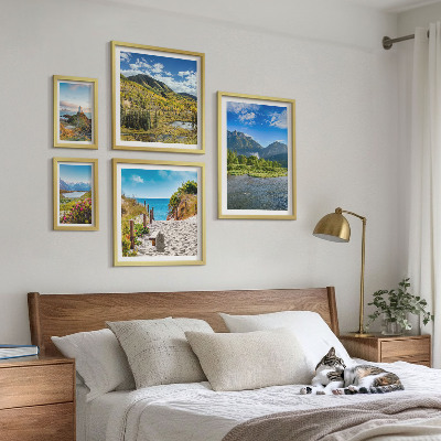 Conjunto de cuadros decorativos Paisajes de montañas y playas
