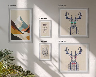 Pared galería de arte Retratos de animales con estilo