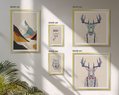 Pared galería de arte Retratos de animales con estilo