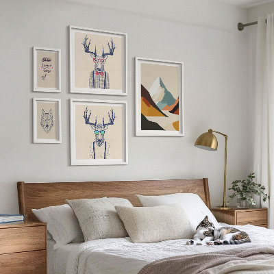 Pared galería de arte Retratos de animales con estilo
