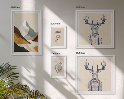 Pared galería de arte Retratos de animales con estilo