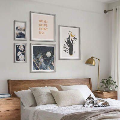 Conjunto de cuadros decorativos Estilo bohemio con naturaleza y mensajes