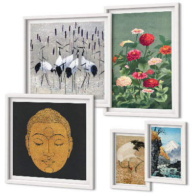 Pared galería de arte Flores de paisajes asiáticos