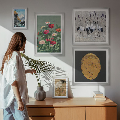 Pared galería de arte Flores de paisajes asiáticos