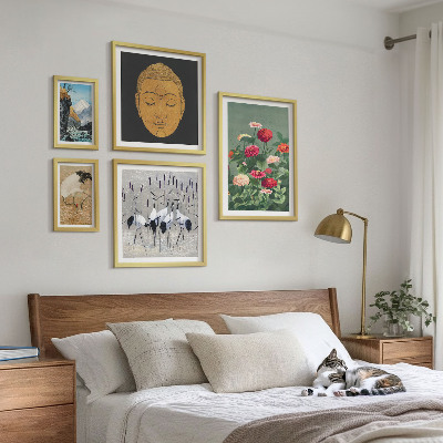 Pared galería de arte Flores de paisajes asiáticos