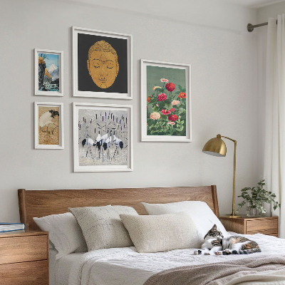 Pared galería de arte Flores de paisajes asiáticos