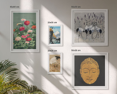 Pared galería de arte Flores de paisajes asiáticos