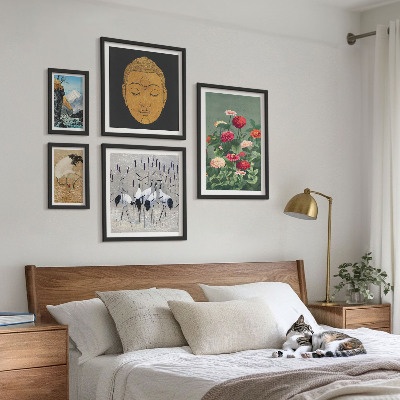 Pared galería de arte Flores de paisajes asiáticos