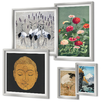 Pared galería de arte Flores de paisajes asiáticos