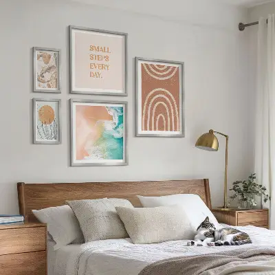Conjunto de cuadros decorativos con diseño de plantas