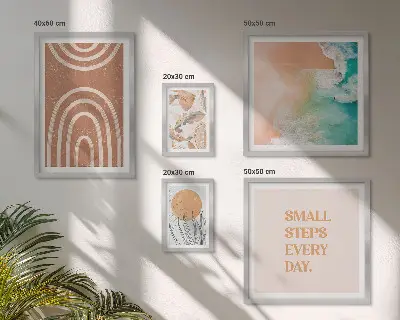 Conjunto de cuadros decorativos con diseño de plantas