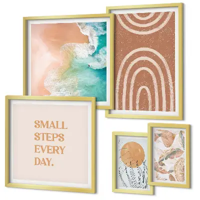 Conjunto de cuadros decorativos con diseño de plantas
