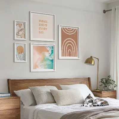 Conjunto de cuadros decorativos con diseño de plantas