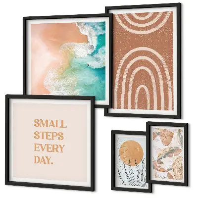 Conjunto de cuadros decorativos con diseño de plantas