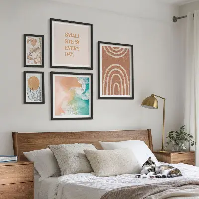 Conjunto de cuadros decorativos con diseño de plantas