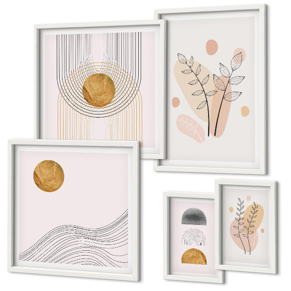 Pared galería de arte Plantas minimalistas con estilo