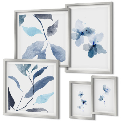 Conjunto de cuadros decorativos Elegantes flores de acuarela