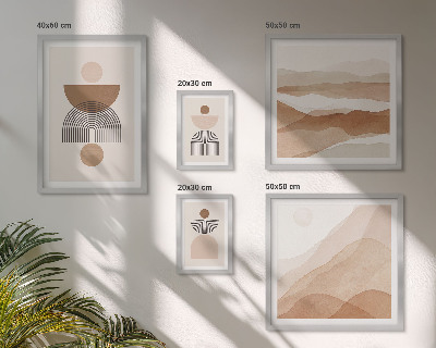 Set de 5 cuadros para salón composiciones abstractas de la tierra