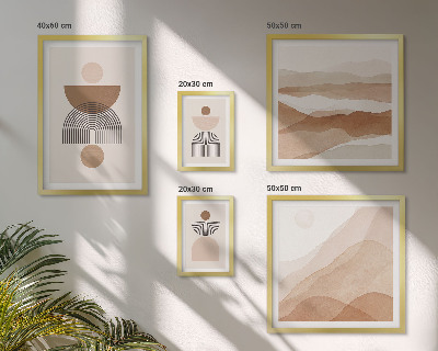 Set de 5 cuadros para salón composiciones abstractas de la tierra