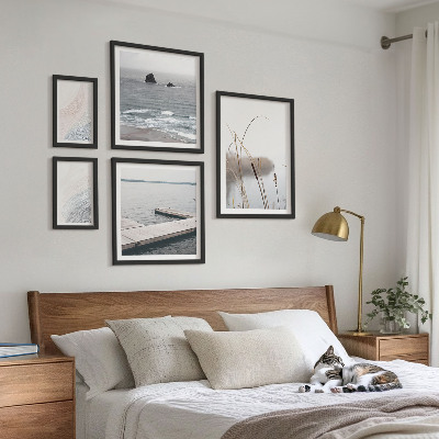 Conjunto de cuadros decorativos Paisajes marinos minimalistas