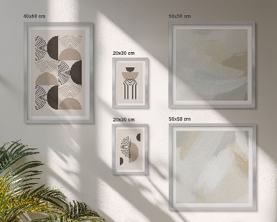Set de 5 cuadros para salón Geometría de formas abstractas