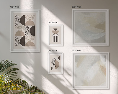 Set de 5 cuadros para salón Geometría de formas abstractas