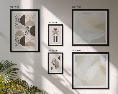 Set de 5 cuadros para salón Geometría de formas abstractas