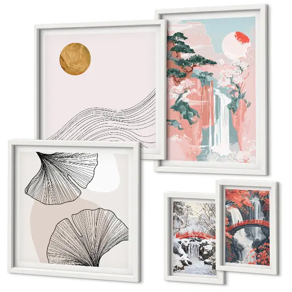 Paisajes de cascadas en Japón cuadro para pared de galería de arte