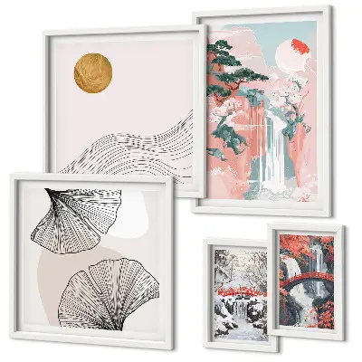 Paisajes de cascadas en Japón cuadro para pared de galería de arte