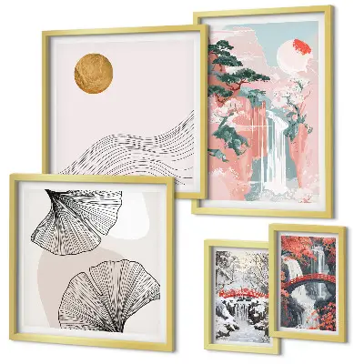 Paisajes de cascadas en Japón cuadro para pared de galería de arte