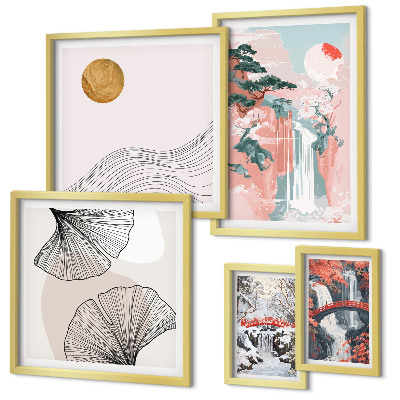Pared galería de arte Paisajes de cascadas en Japón