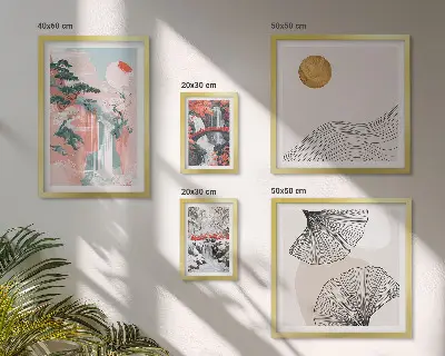 Paisajes de cascadas en Japón cuadro para pared de galería de arte