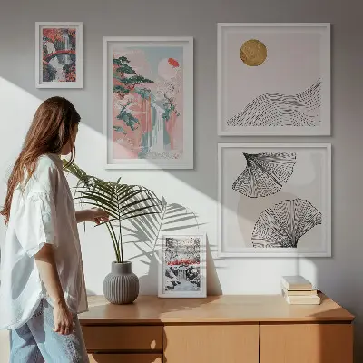 Paisajes de cascadas en Japón cuadro para pared de galería de arte