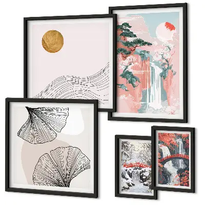 Paisajes de cascadas en Japón cuadro para pared de galería de arte