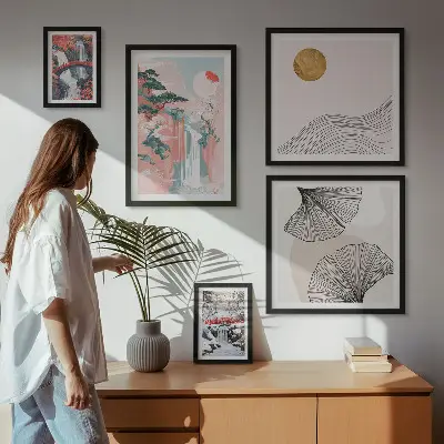 Paisajes de cascadas en Japón cuadro para pared de galería de arte
