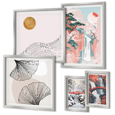 Pared galería de arte Paisajes de cascadas en Japón