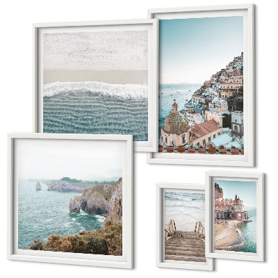 Pared galería de arte Paisajes de un pueblo costero