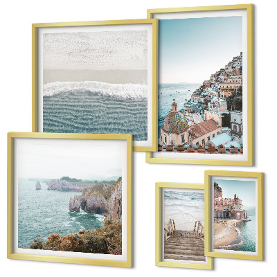 Pared galería de arte Paisajes de un pueblo costero