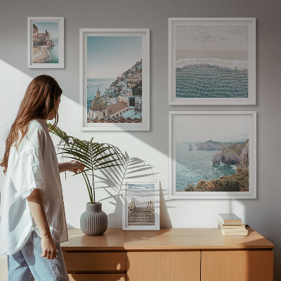 Pared galería de arte Paisajes de un pueblo costero