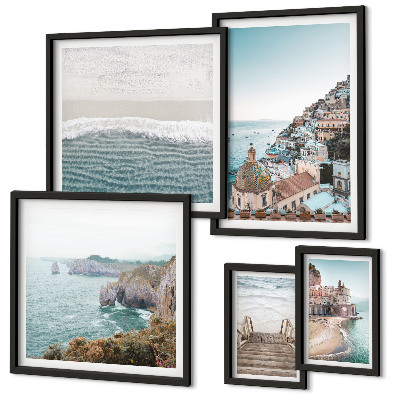 Pared galería de arte Paisajes de un pueblo costero