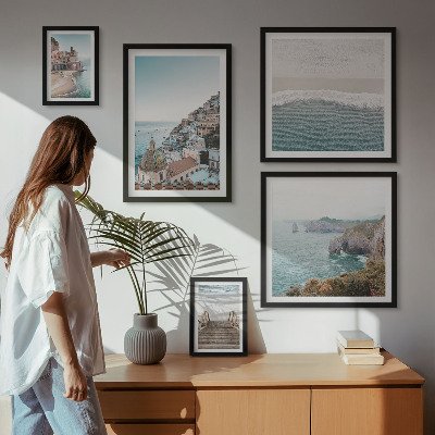 Pared galería de arte Paisajes de un pueblo costero