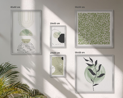 Conjunto de cuadros decorativos plantas geométricas abstractas