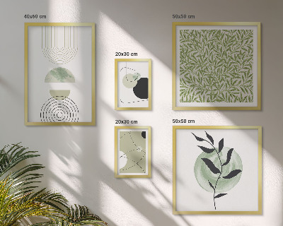 Conjunto de cuadros decorativos plantas geométricas abstractas