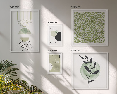 Conjunto de cuadros decorativos plantas geométricas abstractas
