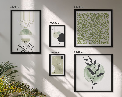 Conjunto de cuadros decorativos plantas geométricas abstractas