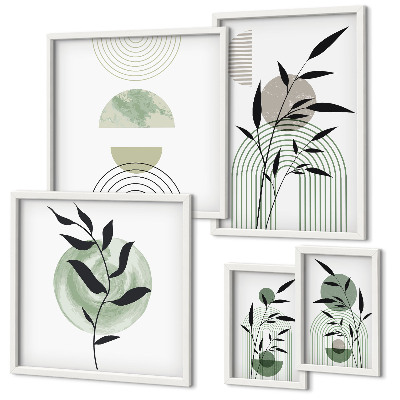 Pared galería de arte Gráficos de plantas con estilo