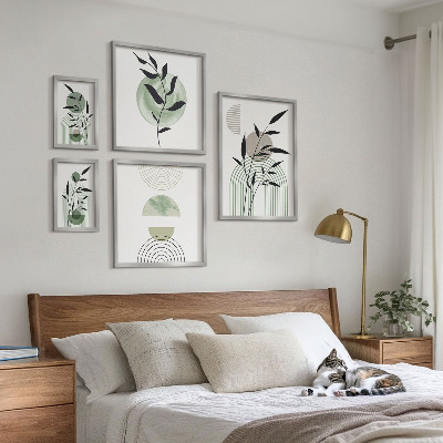 Pared galería de arte Gráficos de plantas con estilo